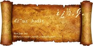 Ősz Judit névjegykártya